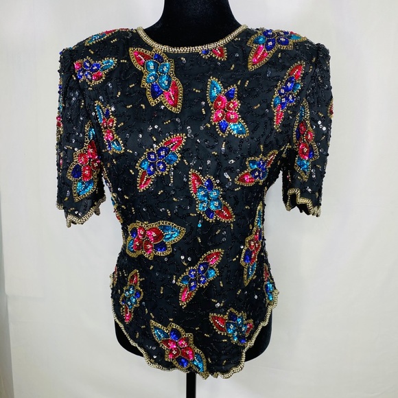 Laurence kazar sequin top - Picture 2 of 5